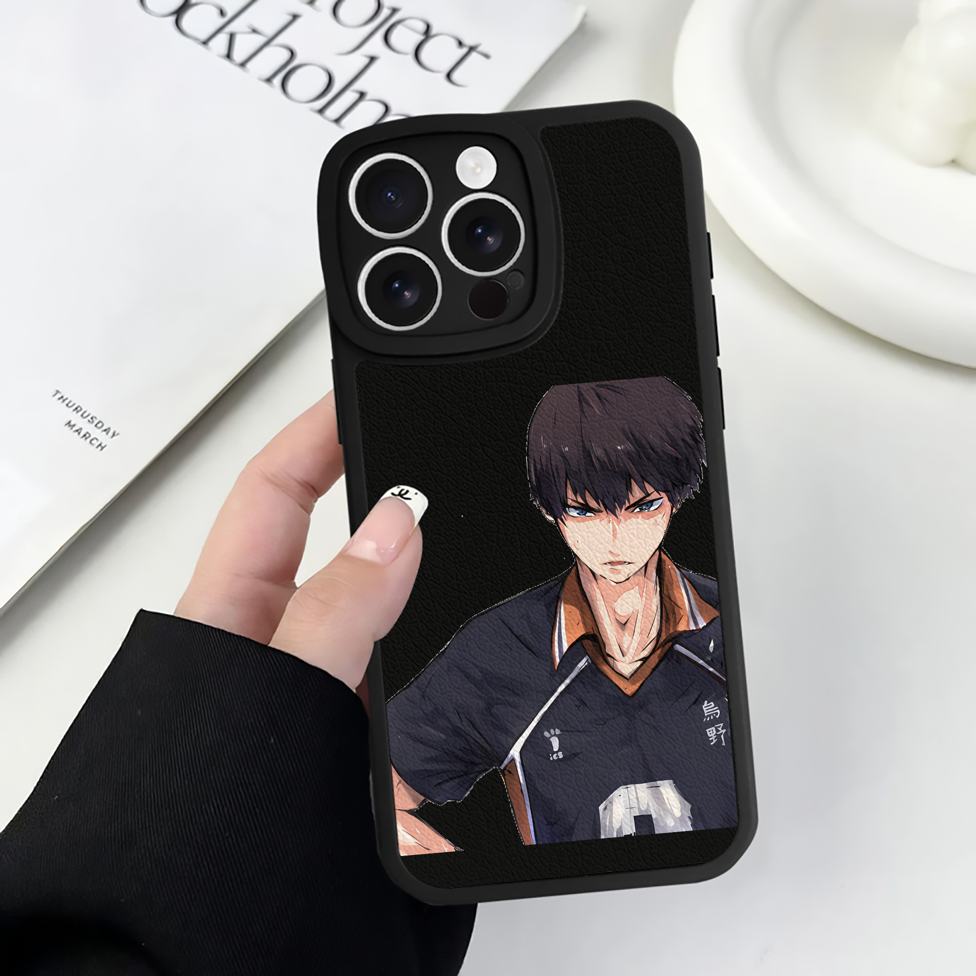 （画像用） ハイキュー!! Haikyu!! 【iPhone 16シリーズ対応】シリコンスマホケース（レザー調） 材質：シリコン